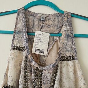 Urban outfitters Ecote Neutral Multi Beaded Scoop Neck Tank